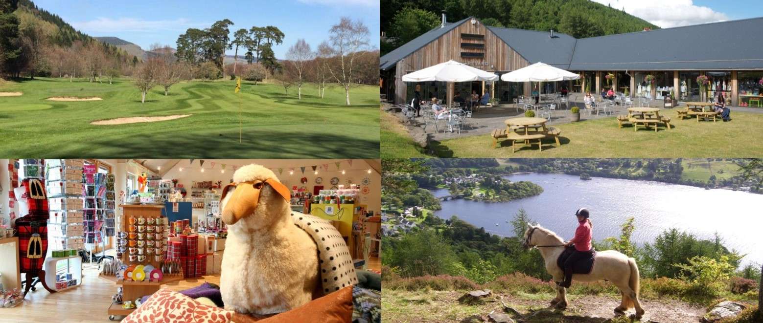 Perthshire finest 9 hole Golf Course, The Courtyard Bar & Restaurant, Courtyard Shop & Deli